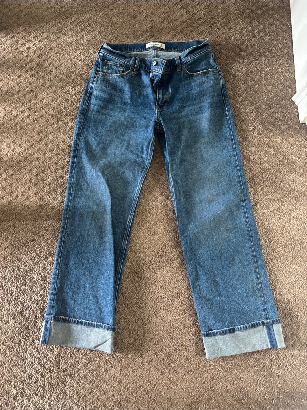 Womens Abercrombie Low rise baggy jeans